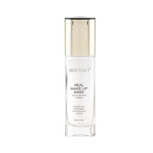 Swiss Beauty Real Makeup Base Highlighting Primer| Skin-Hydrating Poreless Primer With Natural Glow Finish For Face Makeup |Shade - Natural Tint, 32Ml