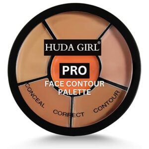 HUDA GIRL Matte 3 In 1 Makeup Palette Warms Concealer For Dark Circles, Blush And Highlighter Palette, Oil Control Pro For Face Makeup, Conceal Correct & Contour For All Skin Types