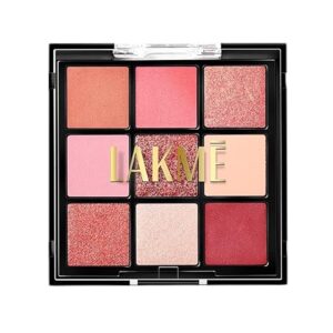 LAKMÉ Powder 9 In 1 Eyeshadow Blushbloom 11.7G - Matte, Shimmer And Metallic