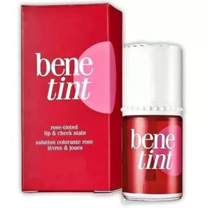 Korean Style Liquid Lip and Cheek Tint with Watermelon, Strawberry, Tomato Extracts - Rose Fragrance & Long-lasting High-Glossy Finish Smudge & Waterproof Cheeks Blusher for Women