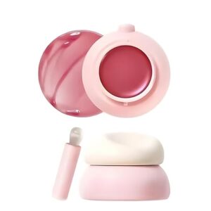Pocket Lip & Cheek Jam with Built-In Brush | Hydrating Glossy Jam-Like Formula | Pocket-Size Multi-Use Lip & Cheek Tint for Jelly Glow Finish (Guava)
