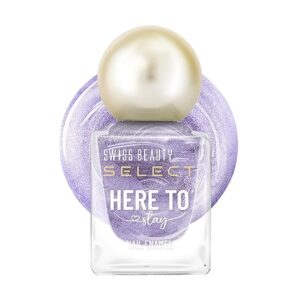 Swiss Beauty Select Here to Stay Nail Enamel with High gloss finish | Waterproof & Long-Lasting | Non - stain chip resistant | Shade- Chunky Violet, 12ml |