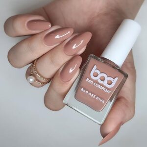 BAD COMPANY Nude Nail Polish 10ml, No Toxin Glossy Nail Lacquer, Long Lasting, Chip Resistant, Vegan, Quick Dry & Cruelty-Free Glossy Nail Paint Enamel (Trust the Process-60)