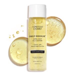 Conscious Chemist Makeup Remover Oil Cleanser|130 Ml|Face Wash, Cleanser Oily Skin, Makeup Remover. Men & Women. Removes Waterproof Makeup, Spf & Impurities. Soft & Glowing Skin - Daily Dissolve