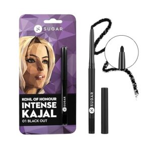 SUGAR Cosmetics Kohl Of Honour Intense Matte Kajal | Waterproof & Smudgeproof | Lasts upto 10hrs | 0.25gm - 01 Black Out
