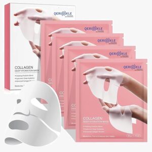 Bio-Collagen Overnight Face Mask | Korean Glass Skin Hydrogel Mask for Deep Hydration | Hyaluronic Acid,Niacinamide,Vitamin E&Centella