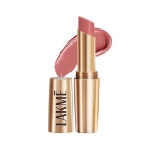 LAKMÉ Powerplay Priming Smooth Matte Finish Lightweight Lipstick, Smudgeproof, Lasts 16hrs, Hydrates Lips, Blushing Nude, 3.6g