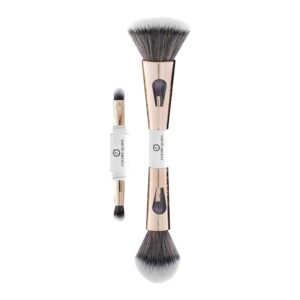 Colors Queen 4 in 1 Multifunctional Makeup Brush Set with Foundation Brush, Powder Brush, Eyeshadow Blending Brush & Flat Brush | Feathery Soft Bristles Makeup Brushes for Women
